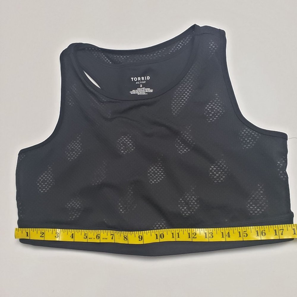 Torrid Black Skull Flames Sports Bra Size XXL Mesh - Picture 8 of 14